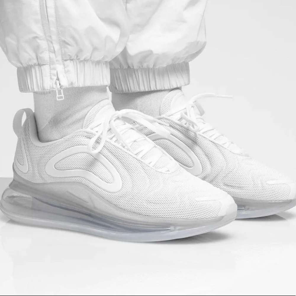 Nike Air Max 720 GS Triple White 95 97 AQ3196 100